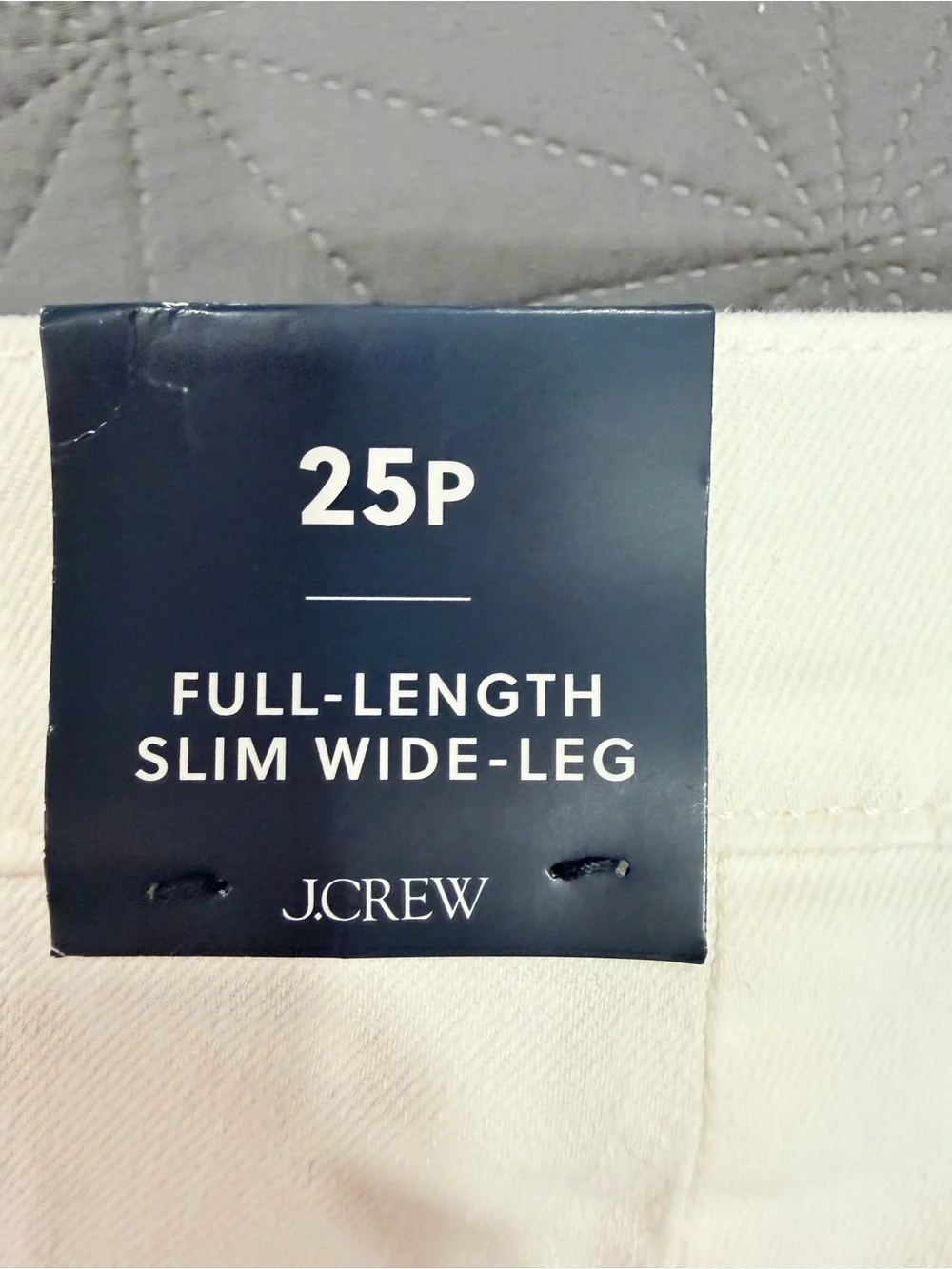 J. Crew High-Rise Wide-Leg Jeans in White with Gold Buttons